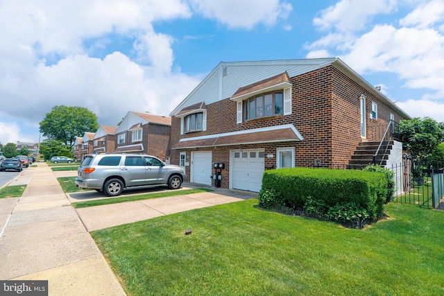 7911 Farnsworth St, Philadelphia, PA 19152 - view of front of house with concrete driveway, an attached garage, and brick siding