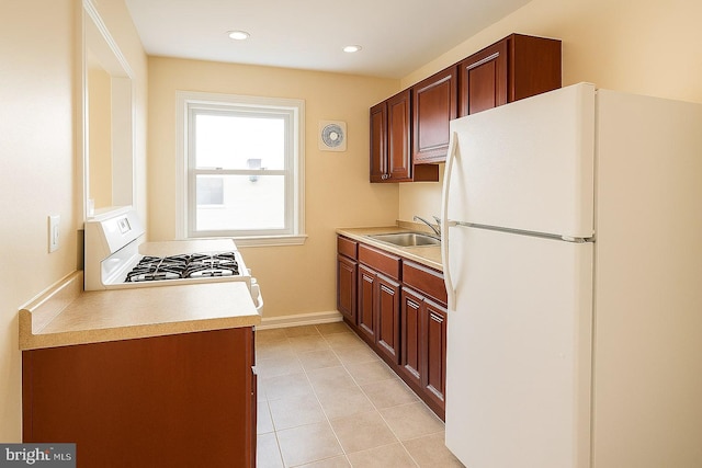 350-360 Concord Ave, Ewing, NJ 08618 - kitchen with white appliances, light countertops, light tile patterned floors, and recessed lighting