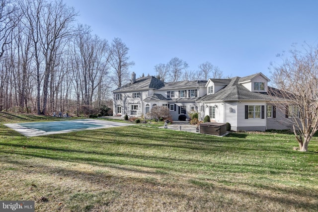 1637 Cold Bottom Rd, Sparks Glencoe, MD 21152 - rear view of property with a hot tub, a yard, and a patio