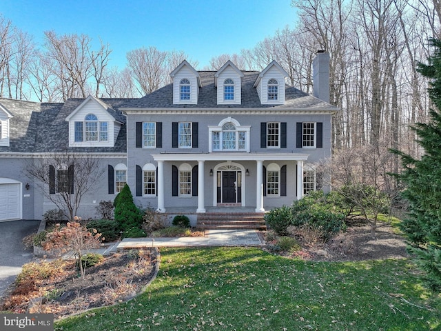 1637 Cold Bottom Rd, Sparks Glencoe, MD 21152 - colonial inspired home featuring covered porch, a chimney, and a front yard