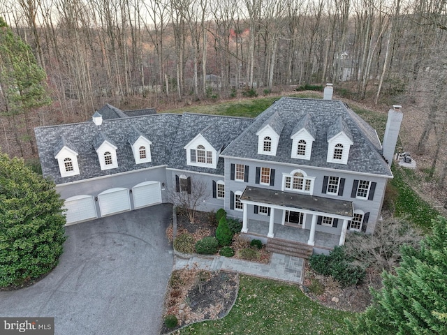 1637 Cold Bottom Rd, Sparks Glencoe, MD 21152 - view of front of house featuring a chimney, covered porch, and asphalt driveway