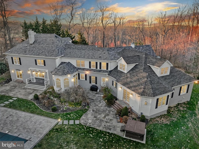1637 Cold Bottom Rd, Sparks Glencoe, MD 21152 - view of front of property with a chimney, a front yard, and a patio area