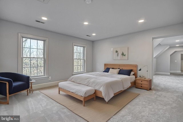 1637 Cold Bottom Rd, Sparks Glencoe, MD 21152 - bedroom featuring carpet floors, multiple windows, recessed lighting, and baseboards