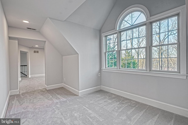 1637 Cold Bottom Rd, Sparks Glencoe, MD 21152 - additional living space with carpet floors, lofted ceiling, and baseboards