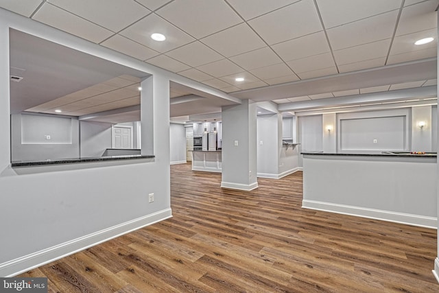 1637 Cold Bottom Rd, Sparks Glencoe, MD 21152 - unfurnished living room featuring wood finished floors, baseboards, and recessed lighting