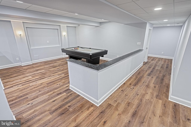 1637 Cold Bottom Rd, Sparks Glencoe, MD 21152 - hallway with a drop ceiling, wood finished floors, baseboards, and recessed lighting