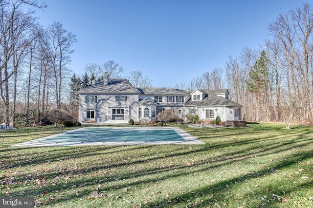 1637 Cold Bottom Rd, Sparks Glencoe, MD 21152 - back of house featuring a chimney and a lawn