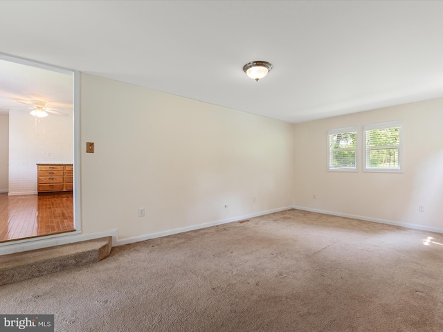 310 Bethel Rd, Paw Paw, WV 25434 - empty room featuring carpet flooring, baseboards, and a ceiling fan