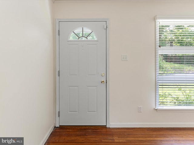 310 Bethel Rd, Paw Paw, WV 25434 - entryway with dark wood-style floors and baseboards