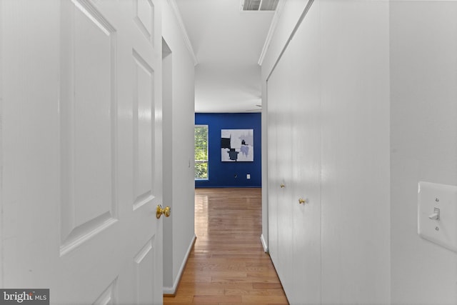 11866 S Lakes Ct, Reston, VA 20191 - hall featuring light wood-style flooring and ornamental molding
