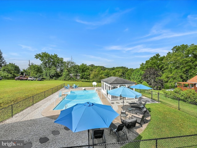 1353 Stag Dr, Auburn, PA 17922 - view of swimming pool featuring a patio area and an outdoor structure