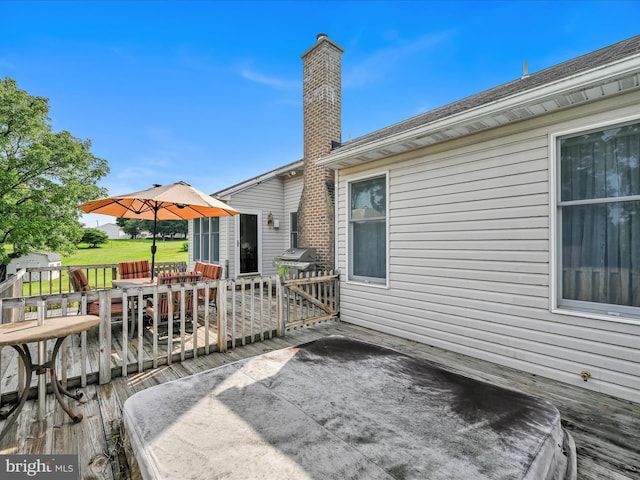 1353 Stag Dr, Auburn, PA 17922 - wooden deck with a grill