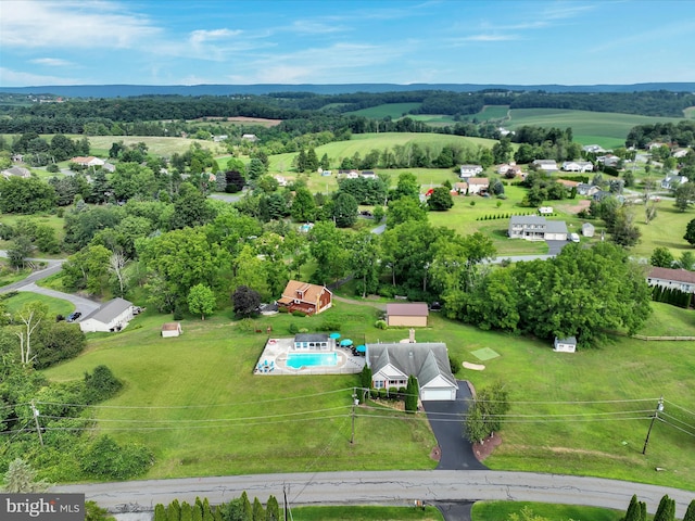 1353 Stag Dr, Auburn, PA 17922 - aerial view of a pool and a tree filled landscape