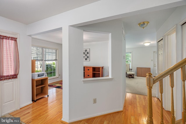 197 Victoria Ct, Doylestown, PA 18901 - corridor featuring light wood finished floors and stairs