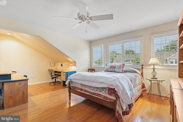 151 Lattice Ln, Collegeville, PA 19426 - bedroom with light wood-type flooring, a desk, and ceiling fan