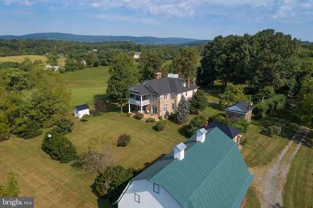 35175 Snickersville Tpke, Round Hill, VA 20141 - aerial view of property and surrounding area featuring mountains and a forest