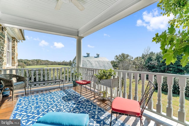 35175 Snickersville Tpke, Round Hill, VA 20141 - balcony featuring ceiling fan