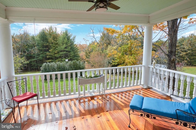 35175 Snickersville Tpke, Round Hill, VA 20141 - deck with ceiling fan