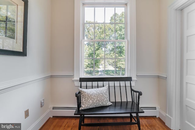 35175 Snickersville Tpke, Round Hill, VA 20141 - sitting room with baseboard heating, wood finished floors, and baseboards