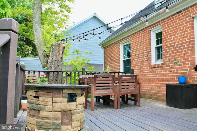 2907 Summerfield Rd, Falls Church, VA 22042 - wooden terrace with outdoor dining area