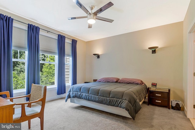 9726 Knowledge Dr, Laurel, MD 20723 - carpeted bedroom with a ceiling fan