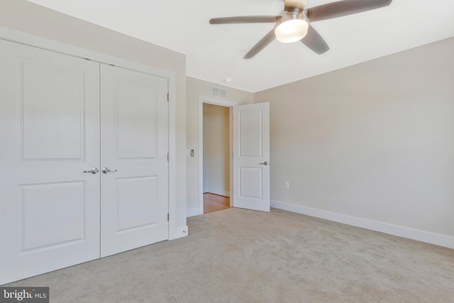 9726 Knowledge Dr, Laurel, MD 20723 - unfurnished bedroom with carpet, baseboards, a closet, and a ceiling fan