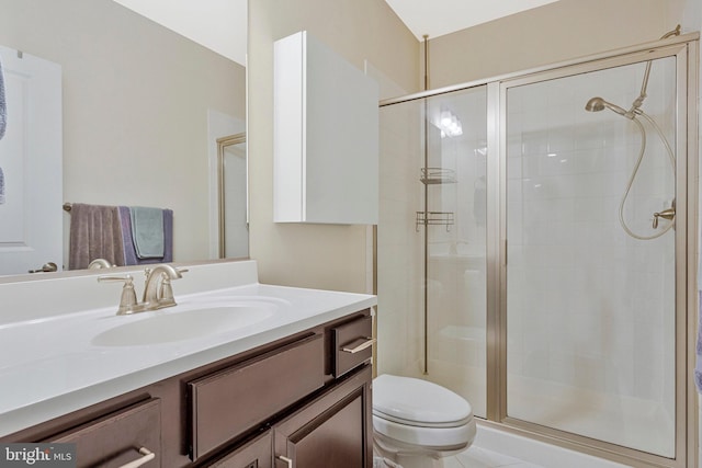 9726 Knowledge Dr, Laurel, MD 20723 - full bathroom with a stall shower, toilet, and vanity