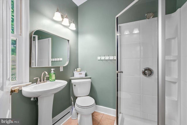 413 E A St, Brunswick, MD 21716 - full bathroom featuring a stall shower and tile patterned floors