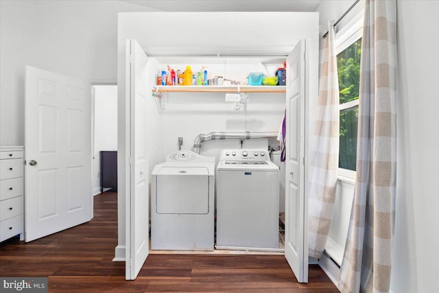 413 E A St, Brunswick, MD 21716 - laundry room with washer and clothes dryer and wood finished floors