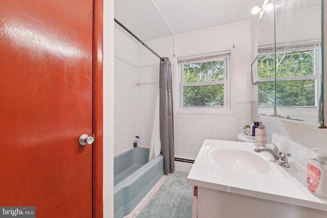 1323 Dorchester Ave, Gwynn Oak, MD 21207 - bathroom featuring shower / bath combo and vanity