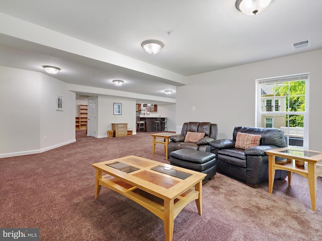 15446 Symondsbury Way, Upper Marlboro, MD 20774 - carpeted living area with bar and baseboards