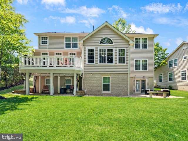 15446 Symondsbury Way, Upper Marlboro, MD 20774 - rear view of house with a patio area, a yard, and a wooden deck
