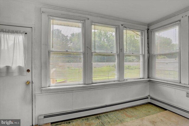 2500 Penn Ave, West Lawn, PA 19609 - detailed view of crown molding and a baseboard heating unit
