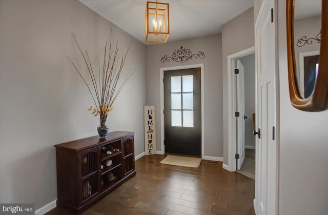 21 Bayberry Rd, Carlisle, PA 17013 - foyer with wood-type flooring and a chandelier