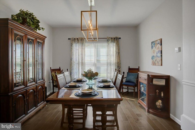 21 Bayberry Rd, Carlisle, PA 17013 - dining room featuring dark wood-type flooring and a chandelier