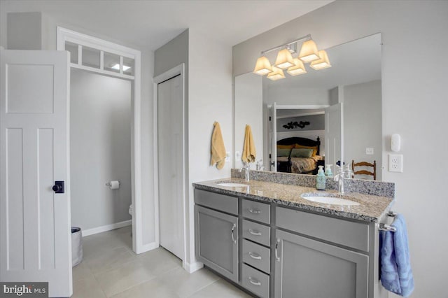 21 Bayberry Rd, Carlisle, PA 17013 - ensuite bathroom with double vanity and tile patterned floors