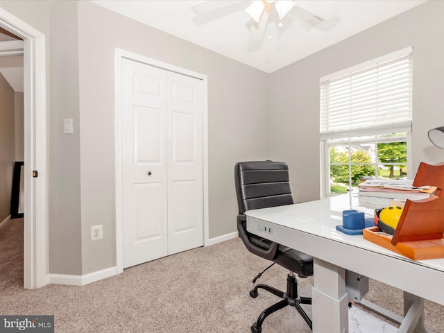 6529 Carston Ct, Frederick, MD 21703 - carpeted office with ceiling fan and baseboards
