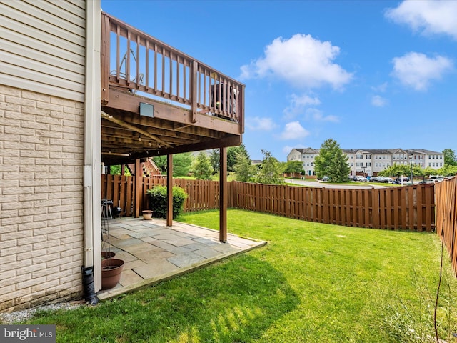 6529 Carston Ct, Frederick, MD 21703 - view of yard featuring a patio area, a wooden deck, and a residential view