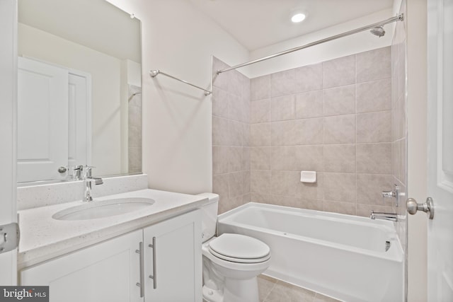 15006 General Lafayette Blvd, Brandywine, MD 20613 - full bath with vanity, shower / washtub combination, tile patterned flooring, and toilet