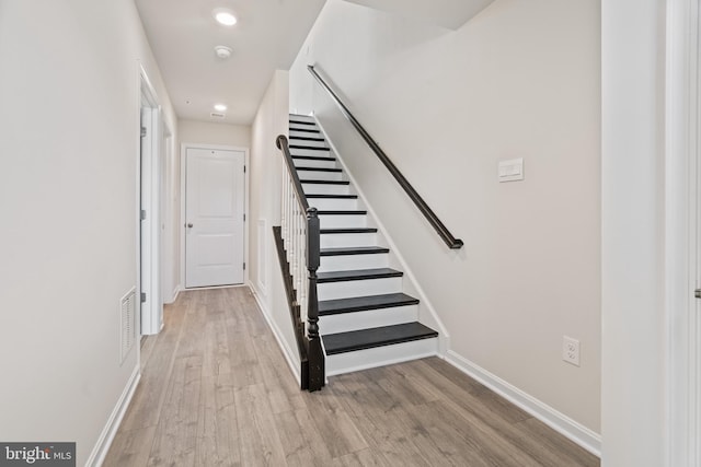 15006 General Lafayette Blvd, Brandywine, MD 20613 - stairs featuring wood finished floors, baseboards, and recessed lighting