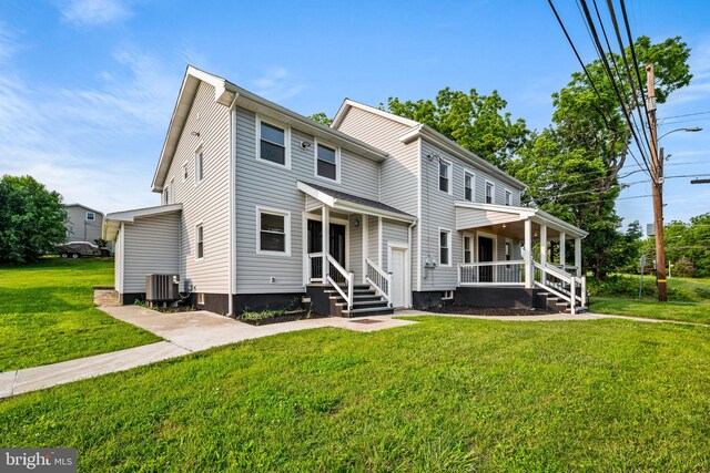 8255 Mertztown Rd, Alburtis, PA 18011 - view of front of house with a front lawn and covered porch
