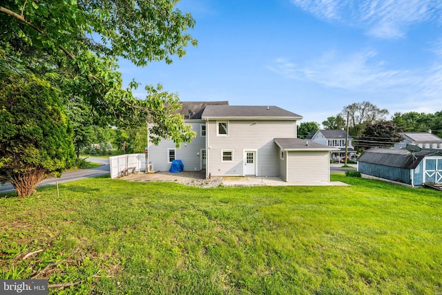 8255 Mertztown Rd, Alburtis, PA 18011 - back of house featuring a patio and a yard