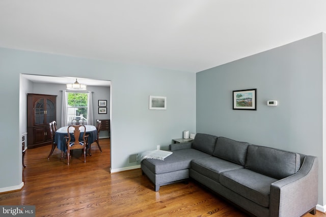 6082 Drum Point Rd, Deale, MD 20751 - living room with wood finished floors