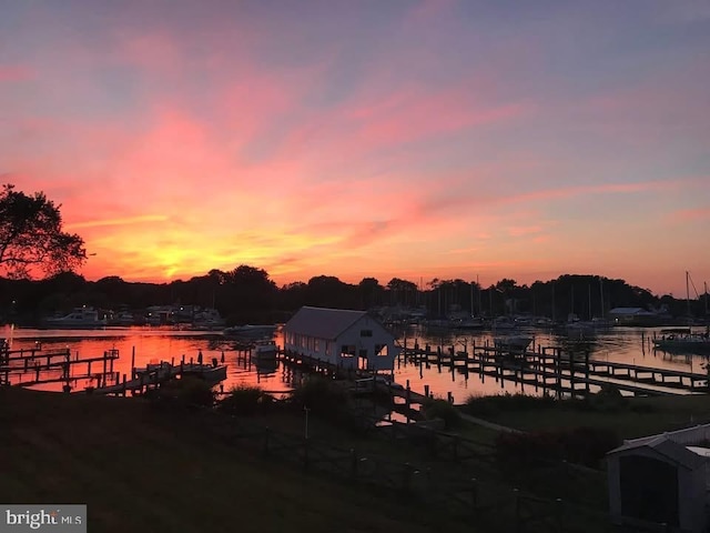 6082 Drum Point Rd, Deale, MD 20751 - water view featuring a dock