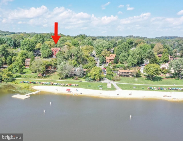 6643 Coldstream Dr, New Market, MD 21774 - aerial view of a nearby body of water and a forest