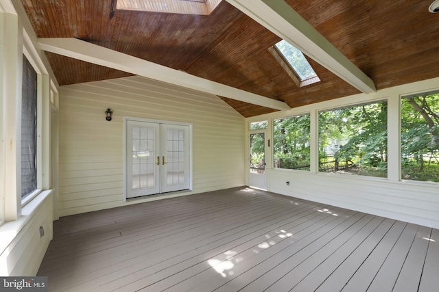 6 Constantine Dr, Phoenix, MD 21131 - unfurnished sunroom with a skylight, french doors, and healthy amount of natural light