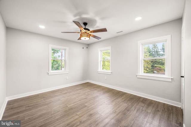 8255 Mertztown Rd, Alburtis, PA 18011 - empty room with healthy amount of natural light, baseboards, ceiling fan, and recessed lighting