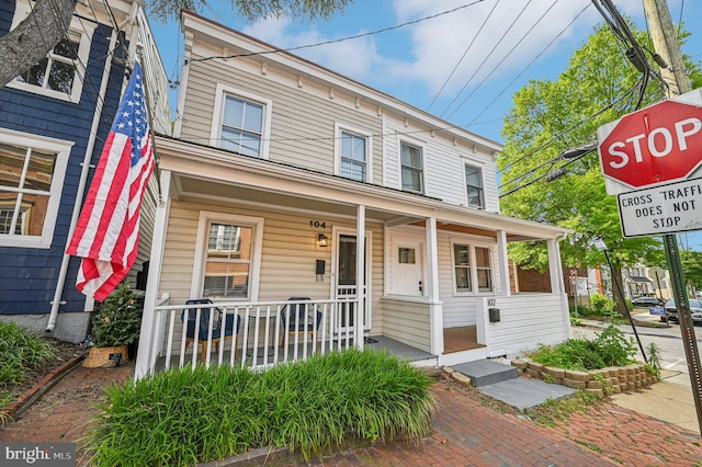 104 S St, Annapolis, MD 21401 - view of front of property featuring covered porch