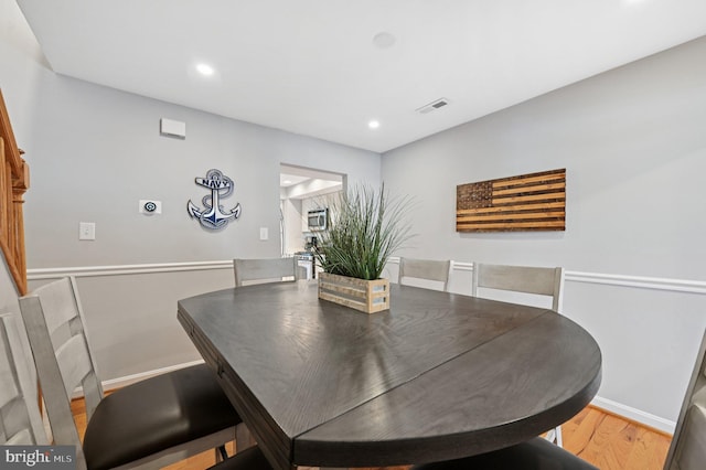 104 S St, Annapolis, MD 21401 - dining room featuring light wood-style flooring and recessed lighting
