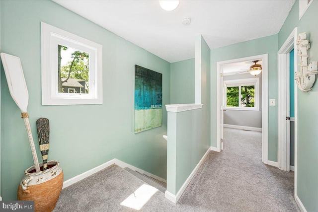 1323 Washington Dr, Annapolis, MD 21403 - corridor featuring carpet flooring, an upstairs landing, and baseboards